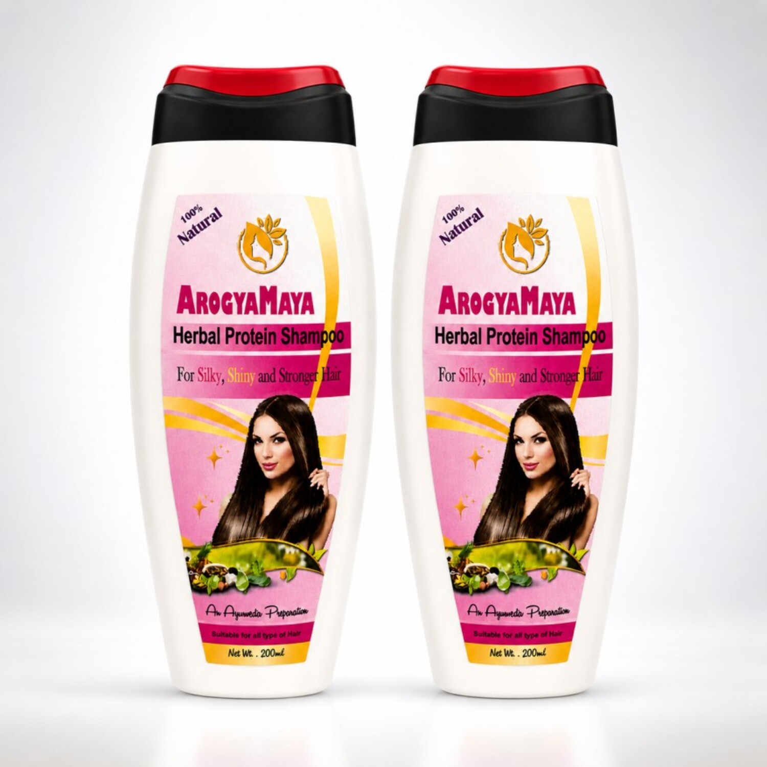 ArogyaMaya Herbal Protein Shampoo (pack of 2 / 200*2ml)